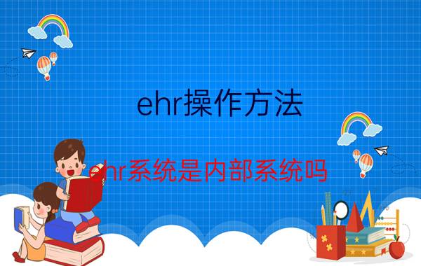 ehr操作方法 ehr系统是内部系统吗？